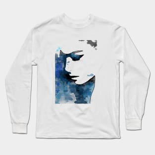 Watercolour Face Long Sleeve T-Shirt